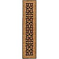 Handmade Persian Court Wool and Silk Rug (2'3 x 10')