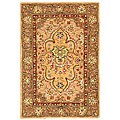 Legends Handmade Ivory Wool/ Silk Rug (2' x 3')