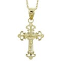 14k Yellow Gold 16-inch Crucifix Necklace