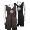 Esley Women's Sleeveless/ Halter Medallion Top