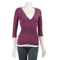 Kersh Women's 3/4-sleeve V-neck Cardigan
