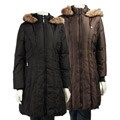 Anne Klein Women's Down Coat with Faux Fur Trim