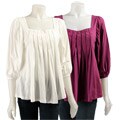 Living Planet Women's Bubble Sleeve Oragami Top