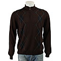 Toscano Men's Downhill Argyle Mock Sweater