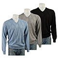 Toscano Men's Diamond Jacquard V-neck Sweater