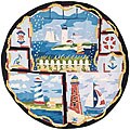 Bristol Series Collection Cotton and Wool Rug (6' Round)