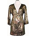 Daniel Benjamin Women's Gold Kabuki Top
