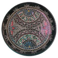 Lacquer and Color Scrape Decorative Platter
