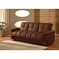 Multifunctional Microsuede Mocha Storage Sofa Bed