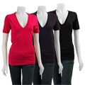 Spun Organic Cotton Low V-neck T-shirt