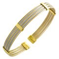 14k Two-tone Gold Cuff Bracelet