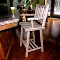 Rustic Cedar Log Adirondack Bar Chair
