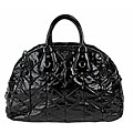 Prada Black Large Patent Leather Bowler Bag