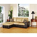 Dawson Microfiber Sofa with Chaise Lounge