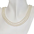 14k Gold 3-strand Freshwater Pearl Necklace (4-5 mm)