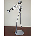 Recycled Metal Trumpet Player Statuette (Ghana)