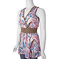 Mad Knits Women's Sleeveless V-neck Tunic Top