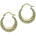 Bella D'oro 14kt and Silver Graduated Hoop Earrings
