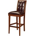 Hudson Biscuit Back Mocha Barstools (Set of 2)