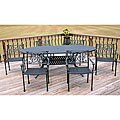 Scroll 7-piece Black Dining Set