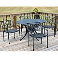Scroll 5-piece Black Dining Set