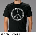 LA Pop Art Men's 77-language Peace Symbol T-shirt