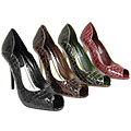 Liliana by Adi Women's Croc Print Pumps