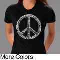 LA Pop Art Women's 77-language Peace Symbol Tee
