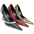 Michael Antonio Python Print Pointed Toe Pumps
