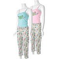 Lacy Essentials Junior's Floral Print Pajama Set