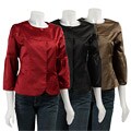 Live A Little Women's 1-button Satin Jacket
