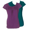 Cable and Gauge Women's Pleated Neck Top