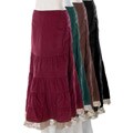 Mlle Gabrielle Women's Corduroy Skirt with Lace