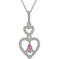 14k Gold Sapphire and 1/3ct TDW Diamond Necklace (H-I-J, I1-I2)