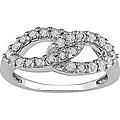 14k White Gold 1/2ct TDW Diamond 2-eye Design Ring (G-H-I, I1)