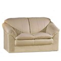 Metropolitan Ivory Finish Vinyl Loveseat