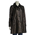 Via Spiga Women's Zebra Print Hooded Raincoat