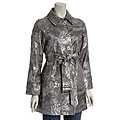 Via Spiga Women's Cheetah Print Rain Trench Coat