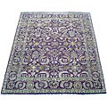 Indo Tabriz Purple Wool Rug (7'11 x 9'9)
