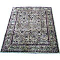 Handmade Indo Mahal Ivory and Beige Rug (8' x 10'2)
