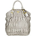 Prada Nappa Gaufre Grey Leather Shopping Bag