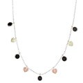 12k Black Hills Gold and Sterling Silver Onyx Necklace