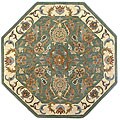 Hand-tufted Vintage Agra Wool Rug (6' Octagon)