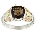 Black Hills Gold Overlay Smokey Quartz Ring