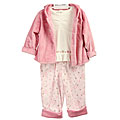 Rumble Tumble Newborn Girl's 3-piece Pant Set