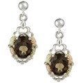 Black Hills Gold over Silver Smokey Quartz Earrings