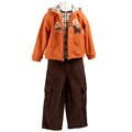 B.T. Kids Orange 3-piece Boy's Camper Hoodie Set