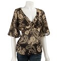 Nylon Brand Women's Printed Silk Wrap Shirt