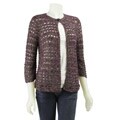 David Brooks Women's Marled One-button Cardigan