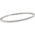 14k White Gold 2 1/2ct TDW Diamond Bangle Bracelet (H-J, I1-I2)